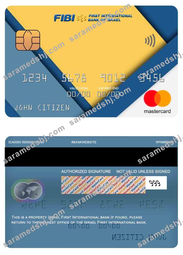 Israel First International Bank mastercard